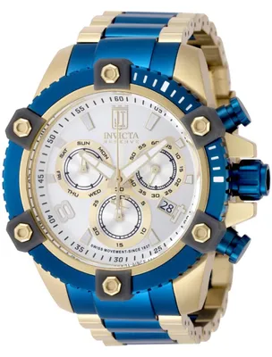 Obrázek produktu pro Invicta Jason Taylor 51279 Pánské hodinky - Quartz strojek - Nerezová ocel se stříbrným ciferníkem - 50 mm