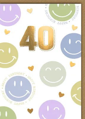 Produktbild von 40. Geburtstag - Glückwunschkarte im Format 11,5 x 17 cm mit