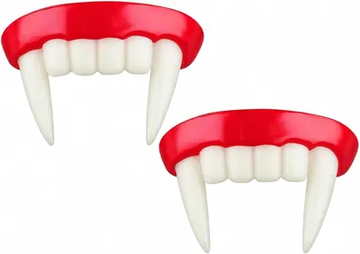 Immagine prodotto di Denti da vampiro - Set da 2 - Denti da vampiro/zombie - Denti finti riutilizzabili e spaventosi - Festa di Halloween - Cosplay
