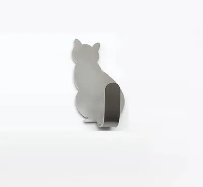Produktbild von Go Go Gadget – Handtuchhaken – Katzenform – Katzenliebhaber – Selbstklebend – Geeignet für glatte Oberflächen – 1 Set mit 2 Stück – Silber