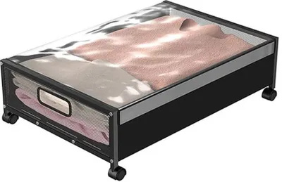Obrázek produktu pro Azomor® Úložný box pod postel s kolečky na oblečení, přikrývky a další věci – 80 x 42 x 18 cm