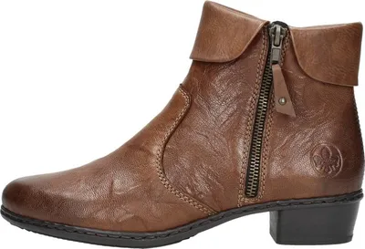 Image de Rieker Dames enkellaarsjes  Enkellaarsjes Hak - Cognac - Maat 38