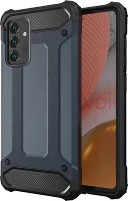 Produktbild von Hybrid Armor Case Handyhülle Bumper kompatibel mit Samsung Galaxy A36 5G Blau