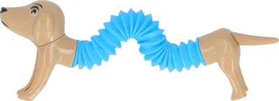 Zdjęcie produktu dla Popping Tube Fidget Toy Dog Design Kolorowa, elastyczna, rozciągliwa tuba dla dzieci w kolorze jasnego khaki
