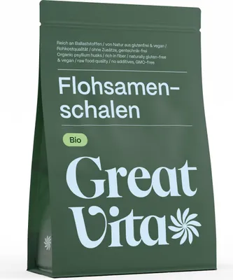 Produktbild von GreatVita Flohsamenschalen 500g | aus biologischem Anbau