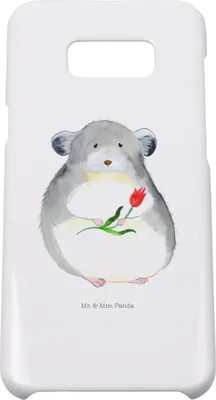 Produktbild von Mr. & Mrs. Panda Samsung Galaxy S8 plus Handyhülle  Chinchilla Blume - Weiß - Geschenk, Cover, Chaos, Glücklichsein, Lustige Sprüche, Hülle, Handy, Case, traurig sein