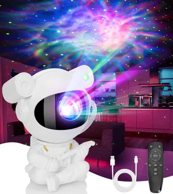 Astronaut Galaxy-Projektor, LED-Nachtlicht mit Timer & Fernbedienung