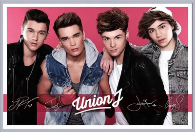 Image de Union J - Affiche - Rose + cadre interchangeable, Shinsuke® Maxi en plastique argenté, vitre en acrylique
