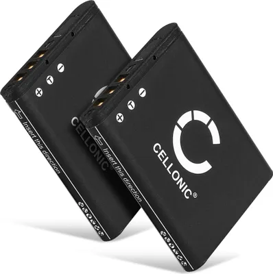 Produktbild von CELLONIC 2x Akku für Kamera Kompatibel mit Toshiba Camileo SX900, Camileo SX500, Camileo BW10, PX1686 - (740mAh, 3.7V)