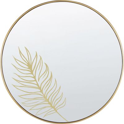 BELIANI Wandspiegel Gold 56 x 56 cm Blattmuster
