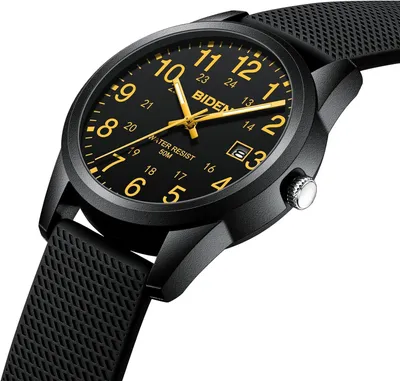 Produktbild von Herren Uhr Analog Quarz 30M Wasserdicht Silikonarmband Leuchtend Militärzeit Datumskalender Sportlich Modisch Langlebig Geschenkidee