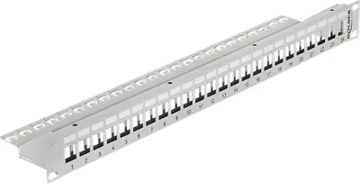 Produktbild von Delock Keystone Patch Panel - Patch Panel - Grau - 1U - 48.3 cm (19") - 24 Ports