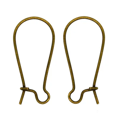 Produktbild von 200 geschlossene Ohrhaken 25x11mm, Farbmix - Ohrring Creolen Rohling