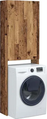 Produktbild von "2026 Promotion" Waschmaschinenschrank Altholz-Optik 64x25,5x190 cm - Badezimmerschränke CC31690