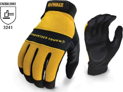 Zdjęcie produktu dla Wytrzymałe rękawice robocze DeWALT DPG21LEU z żelową wyściółką dłoni, rozmiar L (nr 10)