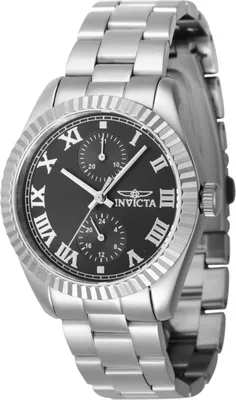 Obrázek produktu pro Invicta Specialty 47434 Dámské Hodinky - Quartz Hnutí - Nerezová Ocel s Černým Ciferníkem - 36 mm