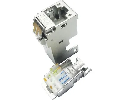 Zdjęcie produktu dla Moduł instalacyjny Hager RJ45 E-Dat CAT 6a VU603NWH (VZ314RJ)