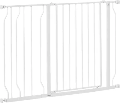 Produktbild von Hunde Türschutzgitter Treppenschutzgitter, 75-115 cm Hunde Türgitter Weiß