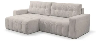 Produktbild von Selsey Maillo – Ecksofa mit Schlaffunktion & Bettkasten, Cord, Universal, Hellbeige