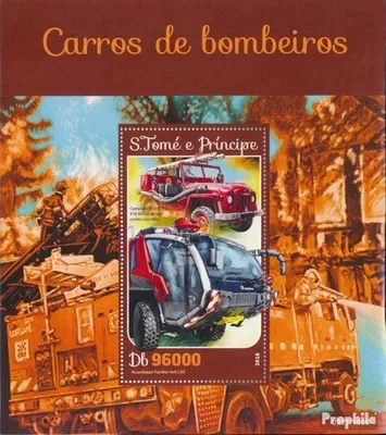 Produktbild von Briefmarken Sao Tome e Principe 2016 Mi Block 1182 (kompl. Ausgabe) postfrisch Feuerwehrfahrzeuge