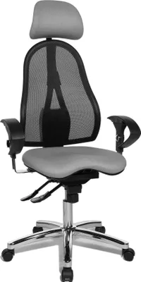 Produktbild von Topstar Bürostuhl Sitness 45, ST99U L53X Stoff grau, Gestell chrom