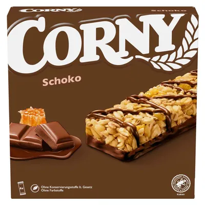 Zdjęcie produktu dla Corny 3481.409, Czekolada, 25 g, Czekolada, 114 kcal, 479 kJ, 4,4 g