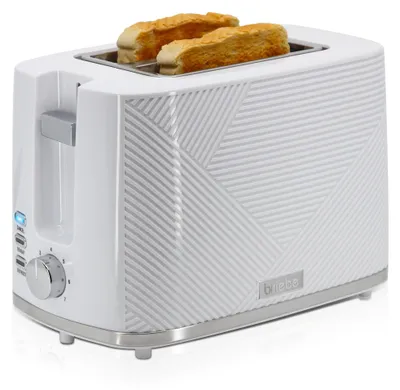 2-Scheiben Toaster, breiter Schlitz, 7 Bräunungsstufen, 870 W, weiß