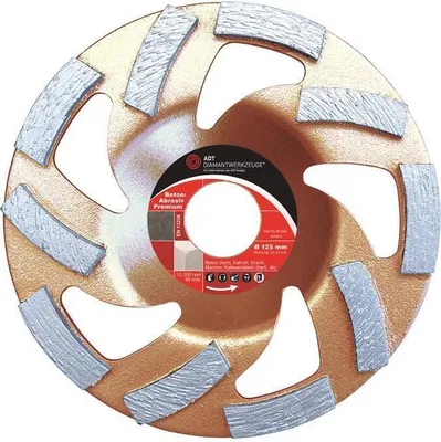 Produktbild von Diamanttofpschleifer Wechselsegment Beton/Abrasiv Premium  Ø 125 mm / Segmenthöhe 5 mm / Bohrung 22,23 mm