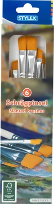 Produktbild von 6 Schrägpinsel / Größe: 0, 2, 4, 6, 8, 9