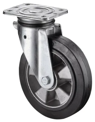 Image de BS Roulettes Roulette pivotante pour charges lourdes 125 mm 200 kg - LB500.B80.125