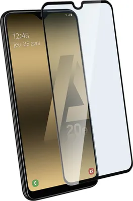 Obrázok produktu pre Avizar, ochranná fólia z tvrdeného skla s tvrdosťou 9H pre telefón Samsung Galaxy A20e, čierna
