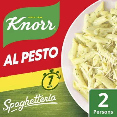 Produktbild von Knorr Spaghetteria Pastagerecht al Pesto, 155 g – Schnelle Pasta-Sauce