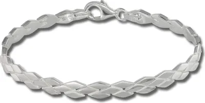 Image de SilberDream Bracelet femme losange argent sterling mat 19cm argent SDA430