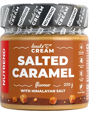 Obrázok produktu pre Nutrend DeNuts Cream Slaný karamel 250 g slaný karamel / Ochutené orieškové maslá / Lahodný arašidový krém s karamelovou čokoládou a himalájskou soľou