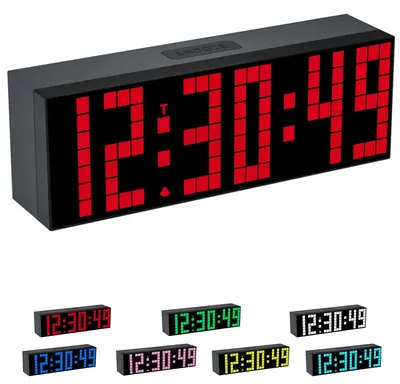 Digitale LED-Wecker, 23,6 cm, 7 Farben, Timer, Fernbedienung