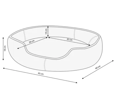 Produktbild von Dehner Tierbett Sammy, Oval, Grau, Polyester, ca. 45x40x14 cm für Hunde & Katzen, Plüsch-Innenfutter, herausnehmbares Kissen, rutschfester Boden, maschinenwaschbar bis 30°C