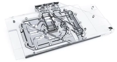 Produktbild von Eisblock Aurora Acryl GPX-A Radeon RX 6800/6800XT Strix/TUF mit Backplate, Wasserkühlung