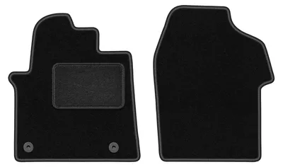 Produktbild von Velours-Fußmatten Vorne passend für Fiat Talento (Lieferung, Bj. 2016-) –  schwarz, passgenau, mit Befestigungen set 2 Stk. - STANDARD