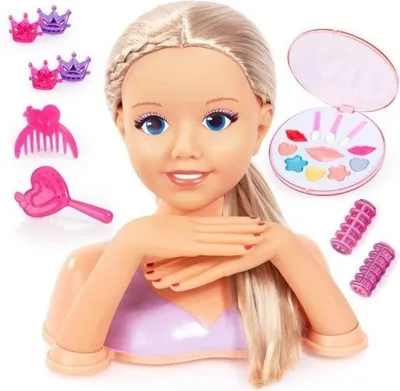 Produktbild von Bayer Design 90025AC Frisierkopf, Schminkkopf, Styling Kopf mit Haarzubehör, Händen, Make-up 25 cm