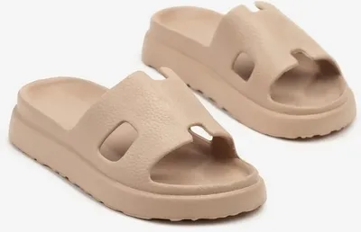 Produktbild von Damen Hausschuhe Garten Slippers Badeschuhe Schaumstoff Badeslipper Roma Braun Gr.36/37