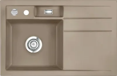 Produktbild von Spüle KeraDomo BELA 78 in FANGO - Becken links mit Excenterbedienung / Systemceram / Keramikspüle