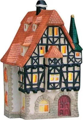 Produktbild von Wurm - Lichthaus Windlicht Apotheke Rothenburg Tauber, aus Porzellan, (B/H/T) 10x19x10 cm