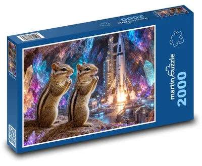Obrázek produktu pro Puzzle 2000 Čipmankové na kosmodromu - martinpuzzle