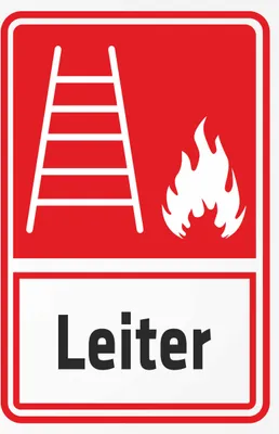 Produktbild von INDIGOS UG - Aufkleber - Sicherheit - Feuerleiter - Kombi - 800x600 mm