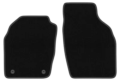 Produktbild von Velours-Fußmatten Vorne für Opel Agila A 2000-2007 (Schrägheck) – 2-tlg, Schwarz, passgenau – Wielganizator BASIC