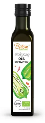 OLEJ SEZAMOWY TŁOCZONY NA ZIMNO BIO 250 ml - BATOM