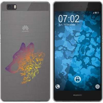 Produktbild von PhoneNatic Case kompatibel mit Huawei P8 Lite 2015 (1.Gen.) Silikon-Hülle Floral Wolf M3-3