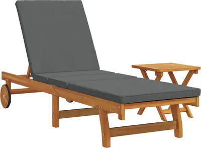 Immagine prodotto di vidaXL Lettino da sole, 2 pezzi, legno massello di acacia, colore marrone