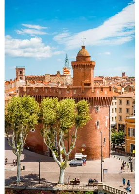 Image de Tableau sur toile le Castillet Perpignan 65x97 cm, Tableau mural moderne pour décoration intérieure