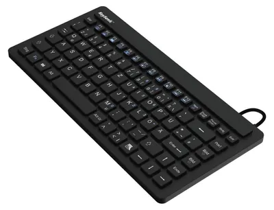 Produktbild von KeySonic KSK-3230IN, Mini, Kabelgebunden, USB, QWERTZ, Schwarz